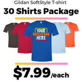 30 Gildan SoftStyle® T-shirts Package Deal